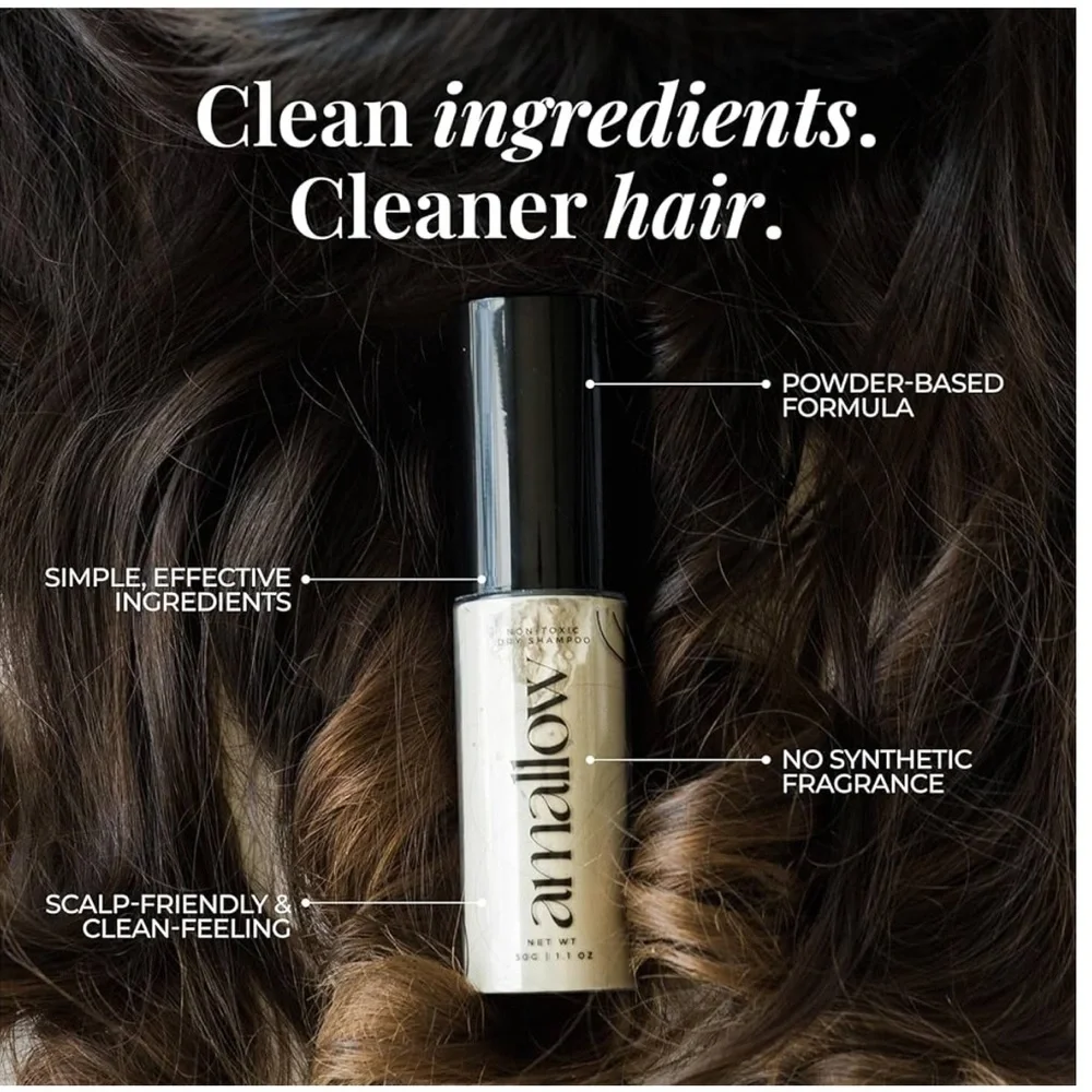 Amallow organic non toxic dry shampoo powder
